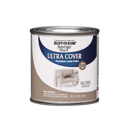 Krud Kutter Rust-Oleum Painters Touch Ultra Cover Gloss Almond Water-Based Paint Exterior and Interior 8 oz 1994730